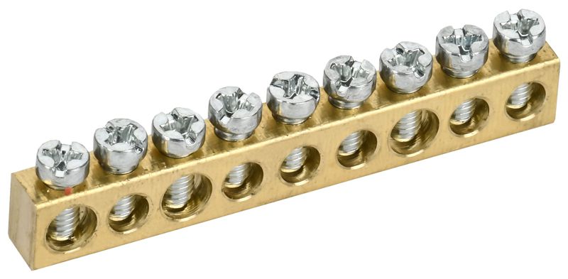 Шина нулевая 6х9 9 отверст. TEKFOR IEK TF-KP00D-SN-09