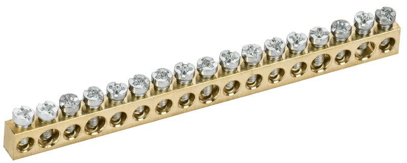 Шина нулевая 6х9 17 отверст. TEKFOR IEK TF-KP00D-SN-17