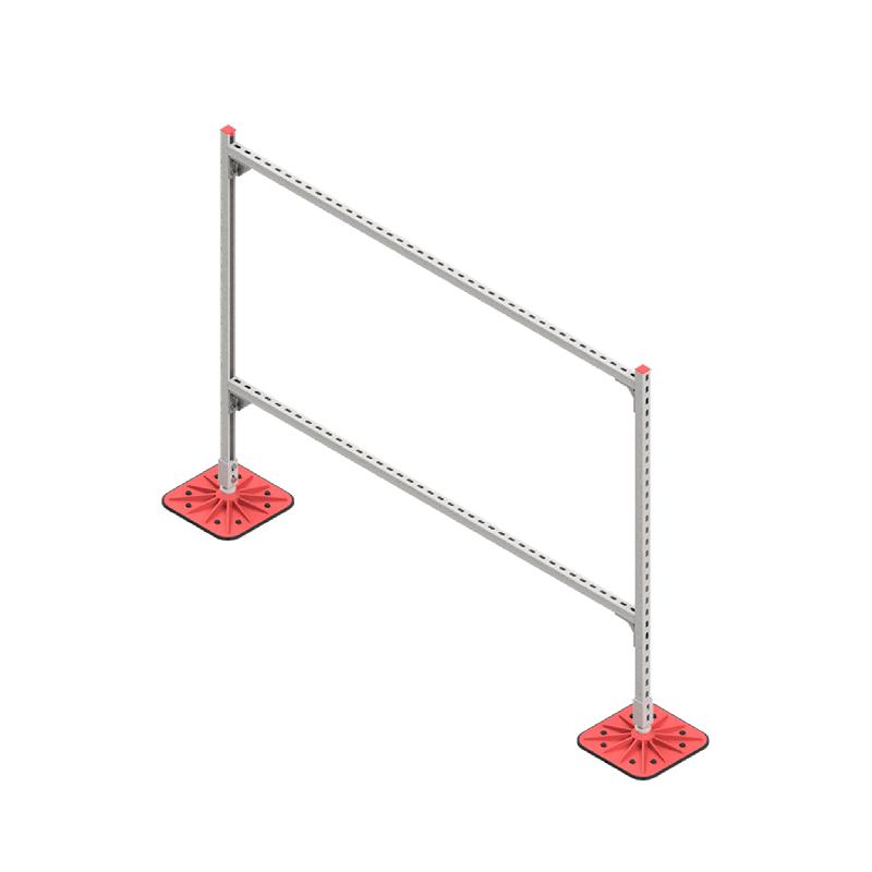 Конструкция опорная для горизонт. прямоугол. воздуховодов и метал. лотков кабеленесущих систем TECHNORAPTOR FOOT 2000х1500 HD КМ TR0297