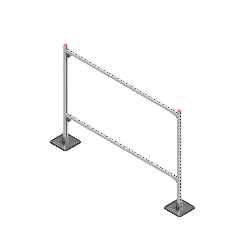 Конструкция опорная для горизонт. прямоугол. воздуховодов и метал. лотков кабеленесущих систем TECHNORAPTOR STEELFOOT 2000х1500 HD КМ TR0381