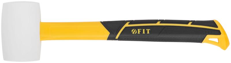 Киянка 45мм 230г фибергласовая ручка резинов. бел. FIT 45516