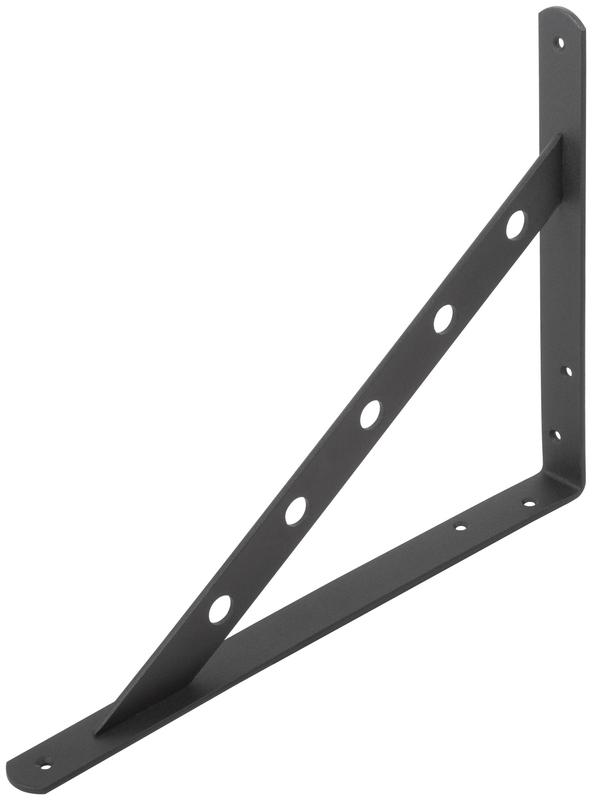 Уголок-кронштейн усиленный 300х225мм черн. КУРС 66108