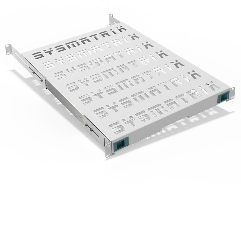 Полка выдвижная перфорир. 19дюйм Г=550мм для напольн. шкафов и открытых стоек глубиной 800-1000мм RAL 7035 сер. SYSMATRIX SH 8104.700