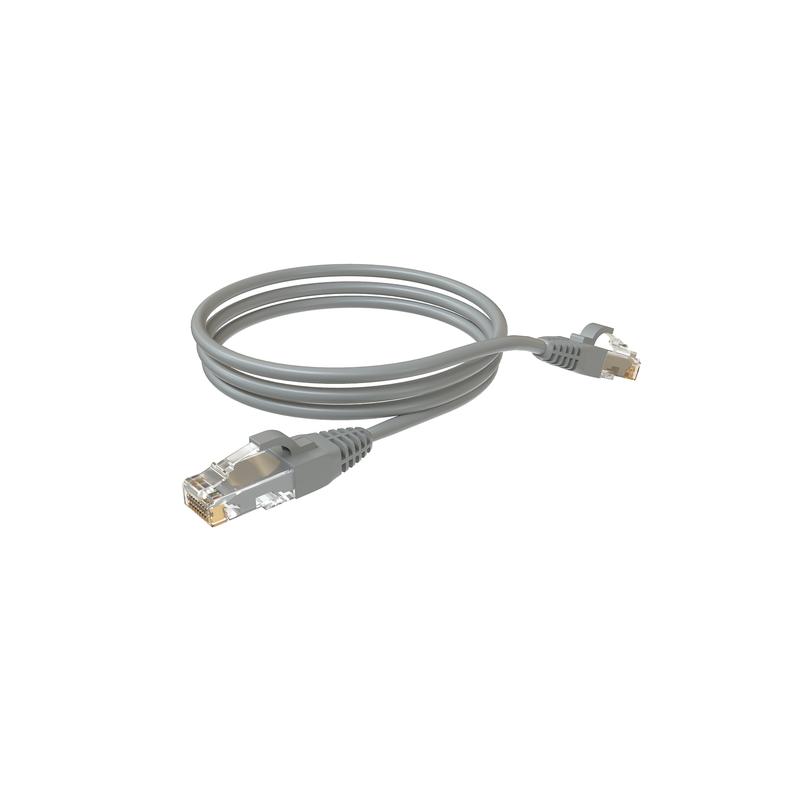 Патч-корд U/UTP кат.5E 2хRJ45 неэкранир. LSZH 2м сер. SYSMATRIX PC 4545.5EU26.2LSZHGY