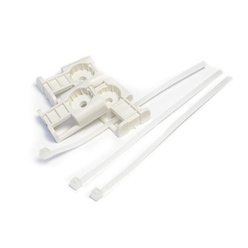 Комплект крепления площадка для прямого монтажа со стяжкой 2.5х100мм бел. (уп.100шт) Промрукав PR13.02512