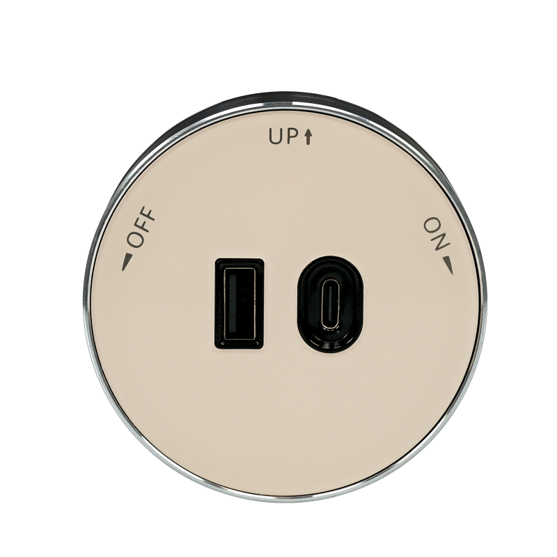 Розетка MultiTrack с 2-мя заряд. устройствами USB тип А+С 18Вт 5В/3А тип MTK03 песочн. SE MTK13003P