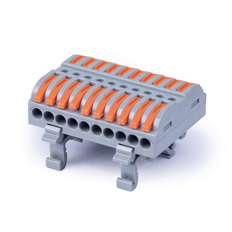 Клемма соединительная универсал. проходная 10п с рычагом на DIN-рейку 0.08-2.5/4.0 MX223-10D Cabeus 11458c