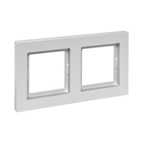 Рамка 2-м Эпика IP44 пластик алюм. EKF UP1-FPA-02-44