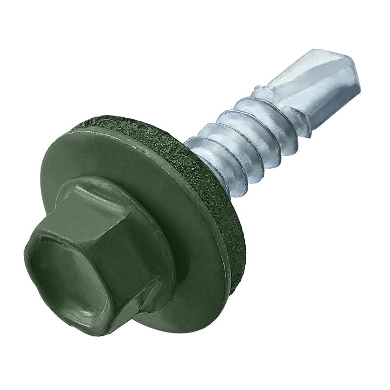 Саморез кровельный 4.8х35 RAL 6020 хром. зел. (европодвес) (уп.15шт) СТРОЙМЕТИЗ 2090031