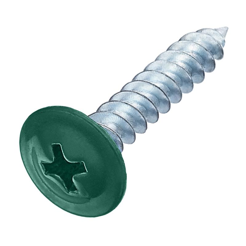 Саморез металл-металл 4.2х19 прессшайба сверло RAL 6005 зел. мох (европодвес) (уп.30шт) СТРОЙМЕТИЗ 253017130