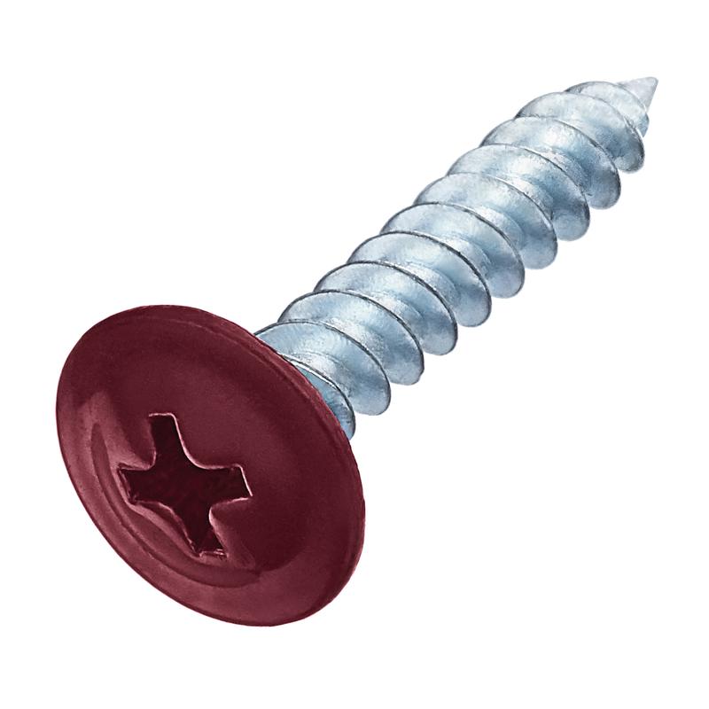 Саморез металл-металл 4.2х25 прессшайба RAL 3005 вин./красн. (европодвес) (уп.20шт) СТРОЙМЕТИЗ 2530101