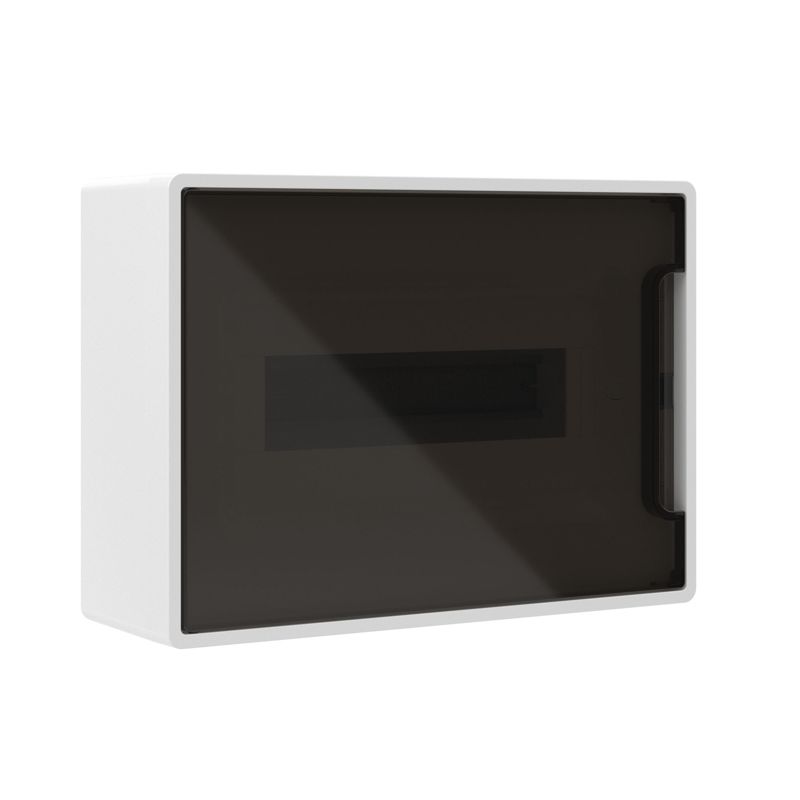 Щиток настенный 12мод. FRAME с тонированной дверцей с 2 шин PEN на 8+6 отверст. бел. DKC F12W1WD