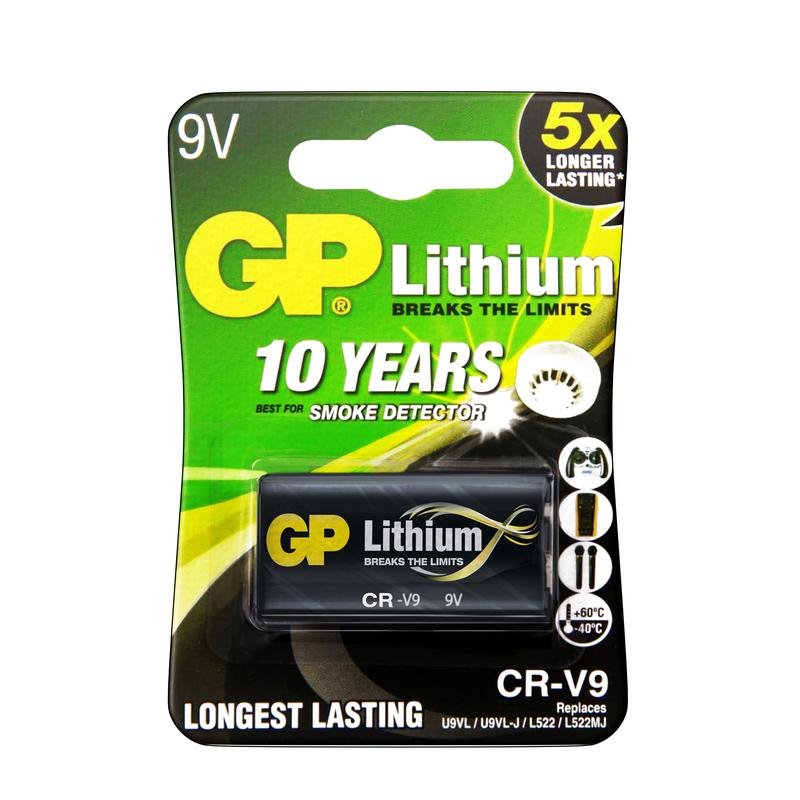 Элемент питания литиевый CR-9V 9В CR-V9SD-2UE1 10/450 (блист.1шт) GP 8485