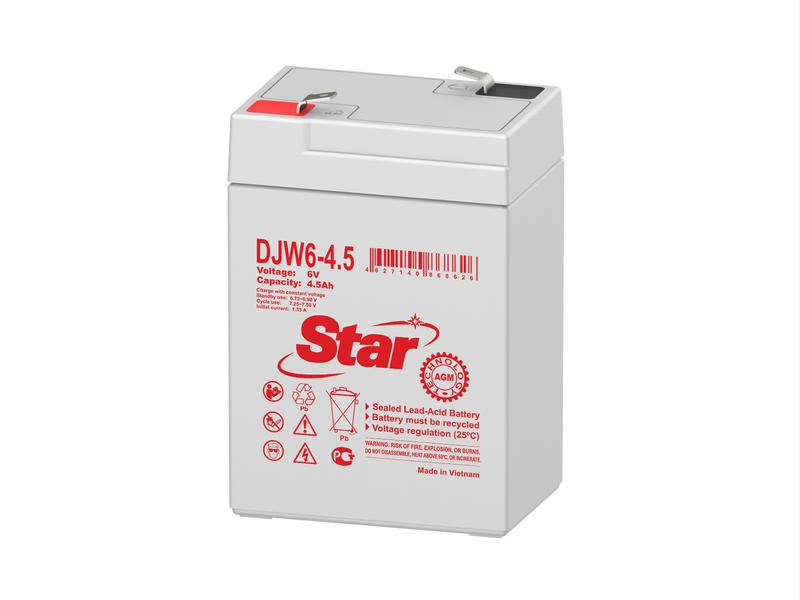 Аккумулятор 6В 4.5А.ч Star DJW6-4.5