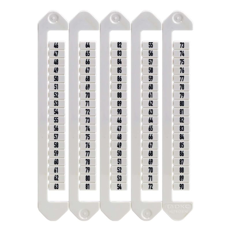 Маркировка для клемм Ш=5мм от 271 до 315 вертикал. ориентация DKC NUTB-5-271-315V