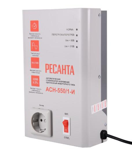 Стабилизатор напряжения инверторный АСН-550/1-И Ресанта 63/6/75