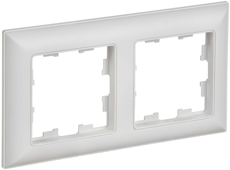 Рамка 2-м BRITE РУ-2-БрАБ арктич. бел./бел. IEK BR-M22-12-K91