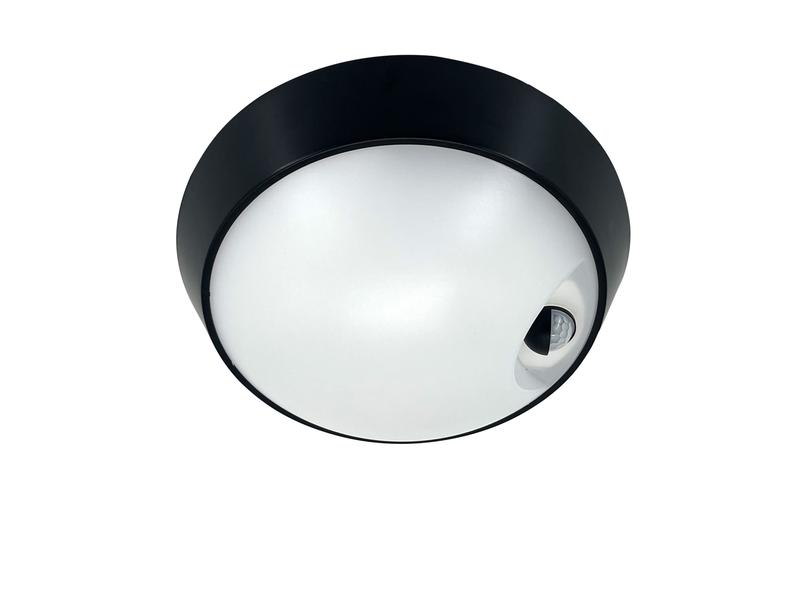 Светильник светодиодный WP 15 C 12W OP 840 D220 BK MDM 220х80мм 12Вт 4000К IP65 ЖКХ круглый пылевлагозащ. с датчиком движения черн. Русский Свет 15071524498