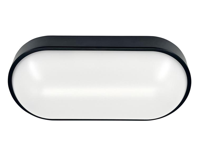 Светильник светодиодный WP 15 C 12W OP 840 W10L22 BK 220х106х60мм 12Вт 4000К IP65 ЖКХ овал. пылевлагозащ. черн. Русский Свет 15071524501