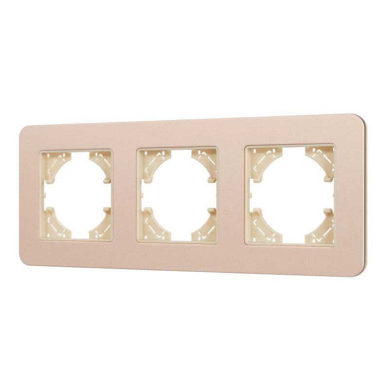 Рамка 3-м FRM-AKIRY-SFAL-3-GD алюм. Arlight 049742