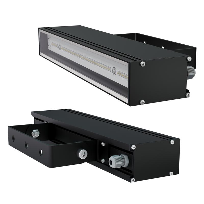 Светильник светодиодный LAD LED LINE-300-120-15B 15Вт 5000К IP66 230В КСС типа "Д" линейный черн. ЛАДзавод LADLEDL300LS15B