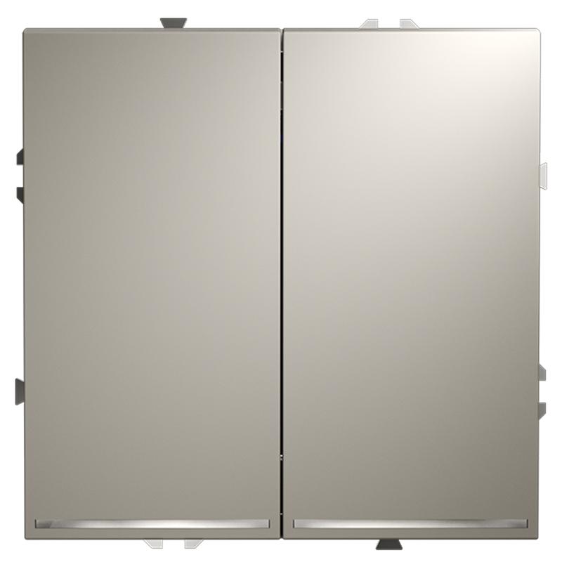 Выключатель 2-кл. СП S70 10А с подсветкой механизм кашемир Voltum VLS020203