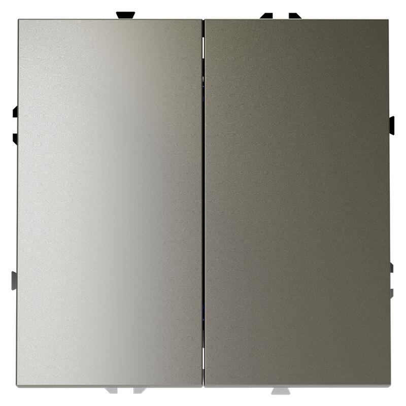 Переключатель проходной 2-кл. СП S70 10А механизм шелк Voltum VLS020304