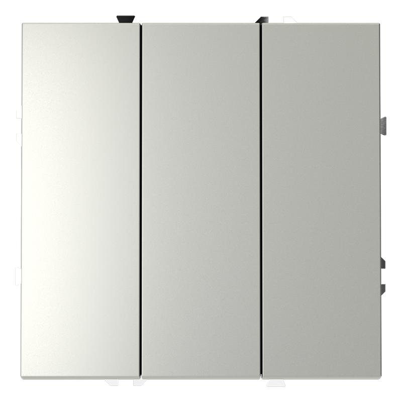 Выключатель 3-кл. СП S70 10А механизм сталь Voltum VLS030105