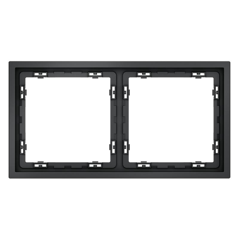 Рамка 2-м S70 пластик. графит Voltum VLS100207