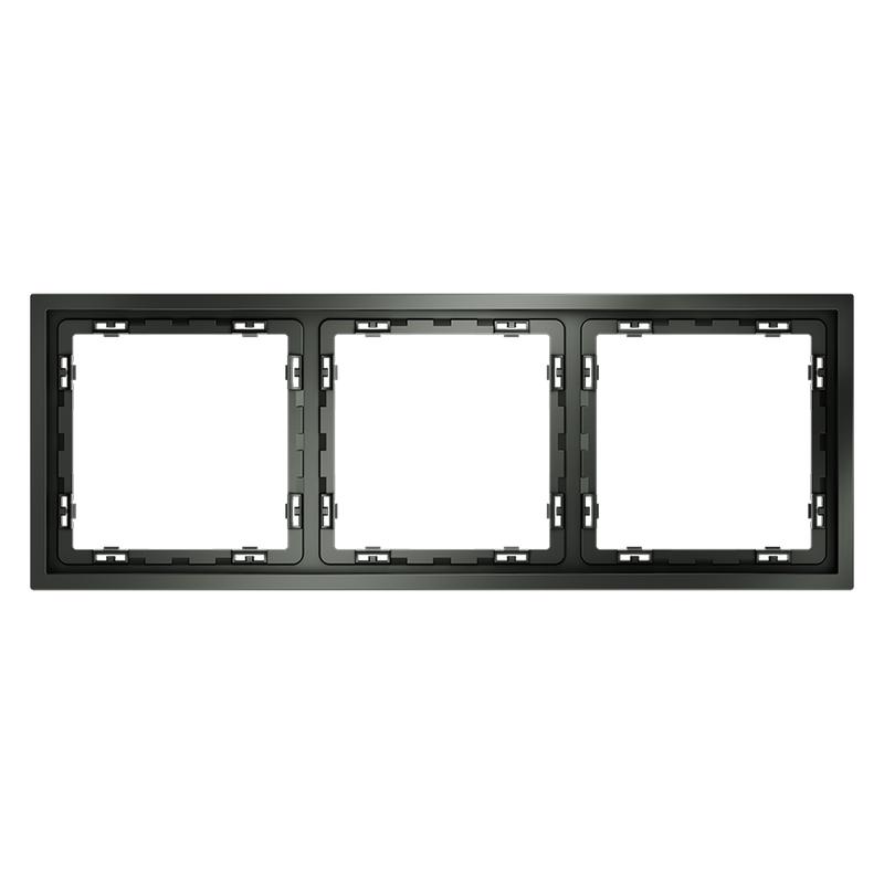 Рамка 3-м S70 пластик. титан Voltum VLS100306