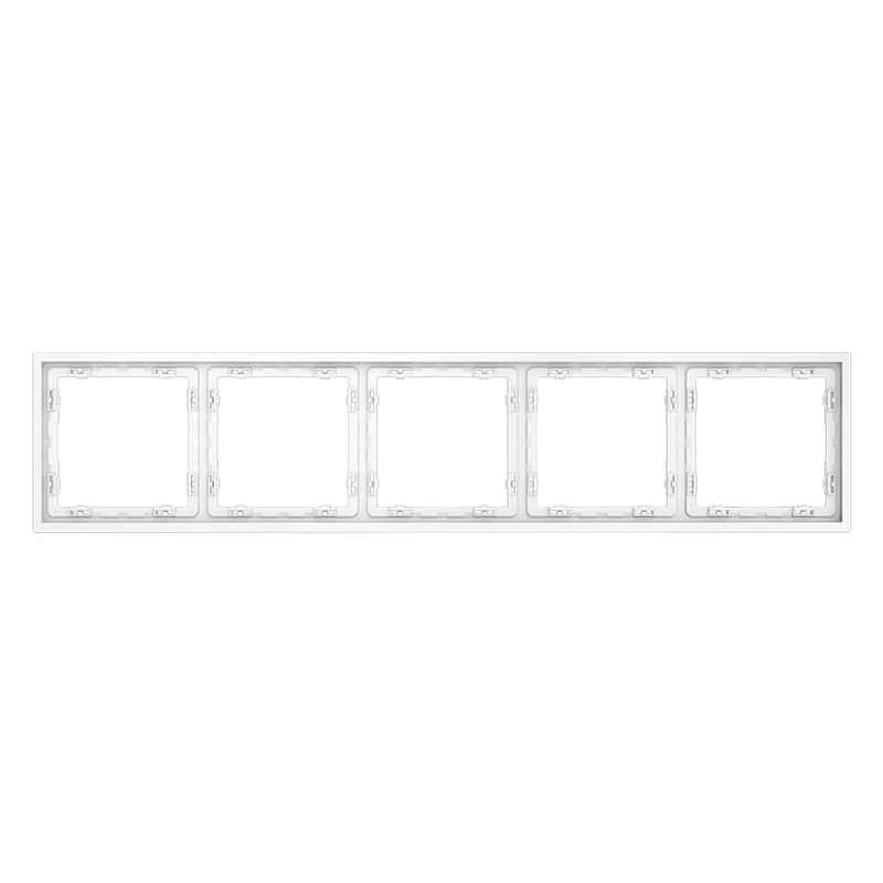 Рамка 5-м S70 пластик. бел. матов. Voltum VLS100502