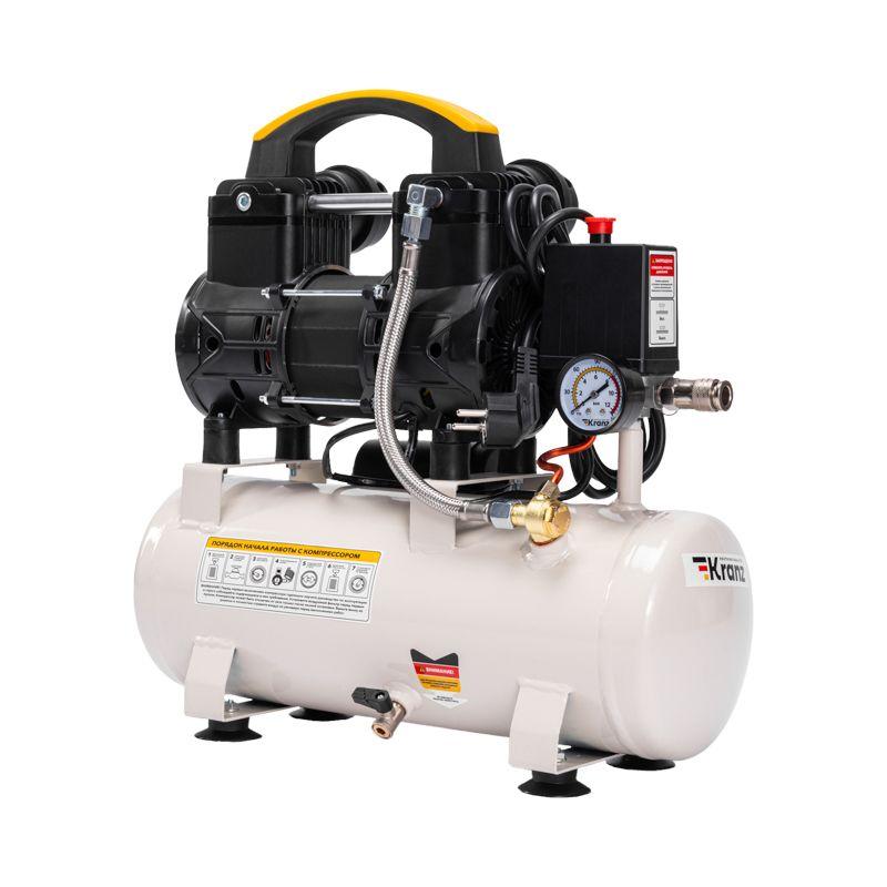 Компрессор воздушный безмасляный KR-850/10 850Вт 140л/мин 10л Kranz KR-16-1161