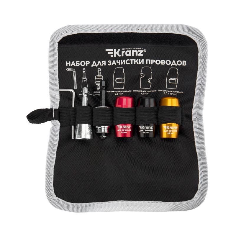Набор для зачистки проводов мягкий чехол (6 предметов) Kranz KR-92-0460-1