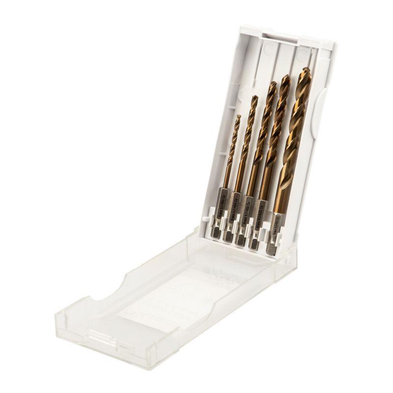 Набор сверл по металлу "Кобальт" 3-8 мм Р6М5К5 шестигранный хвостовик (5 предметов) Kranz KR-91-0634