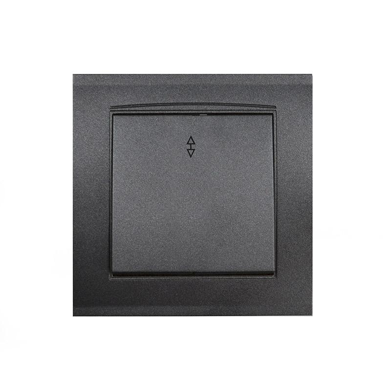 Переключатель проходной 1-кл. СП Бриллиант 10А IP20 в сборе графит Universal 7947373-Gr