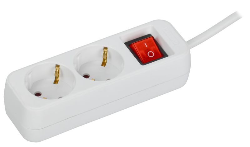 Удлинитель 2х5м 10А У02К ПВС 3х1 бел. UMA IEK UM-YP10-10-02-05-ZK-K01