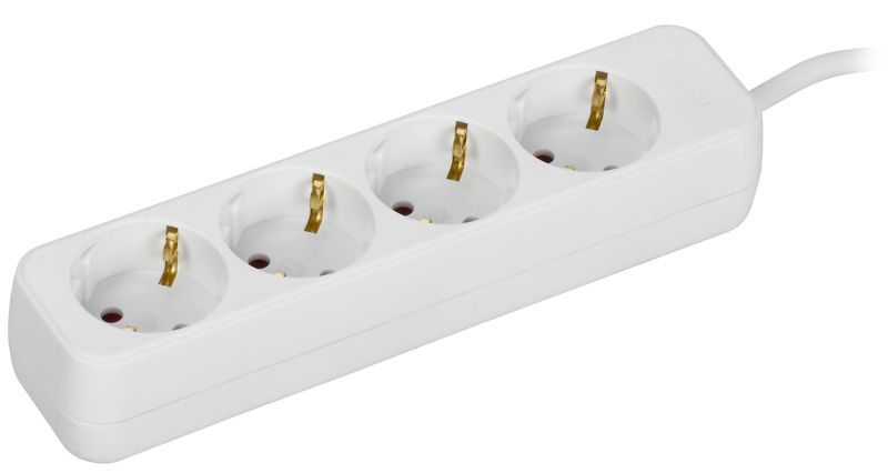 Удлинитель 4х5м 10А У04 ПВС 3х1 бел. UMA IEK UM-YP10-10-04-05-Z-K01