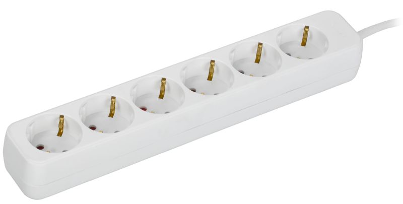 Удлинитель 6х3м 10А У06 ПВС 3х1 бел. UMA IEK UM-YP10-10-06-03-Z-K01