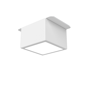 Светильник светодиодный DL-Grill 10Вт 3000К 60х60х60мм встраив. для потолка Грильято 75х75мм с шир. ламели 15мм диммер DALI RAL9003 бел. муар VARTON V1-R0-01807-10D01-4001030