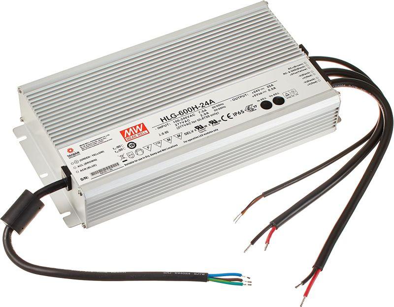 Драйвер для светодиодной ленты Meanwell HLG-600H-24 600Вт 24В IP65 280х144х48.5мм VARTON