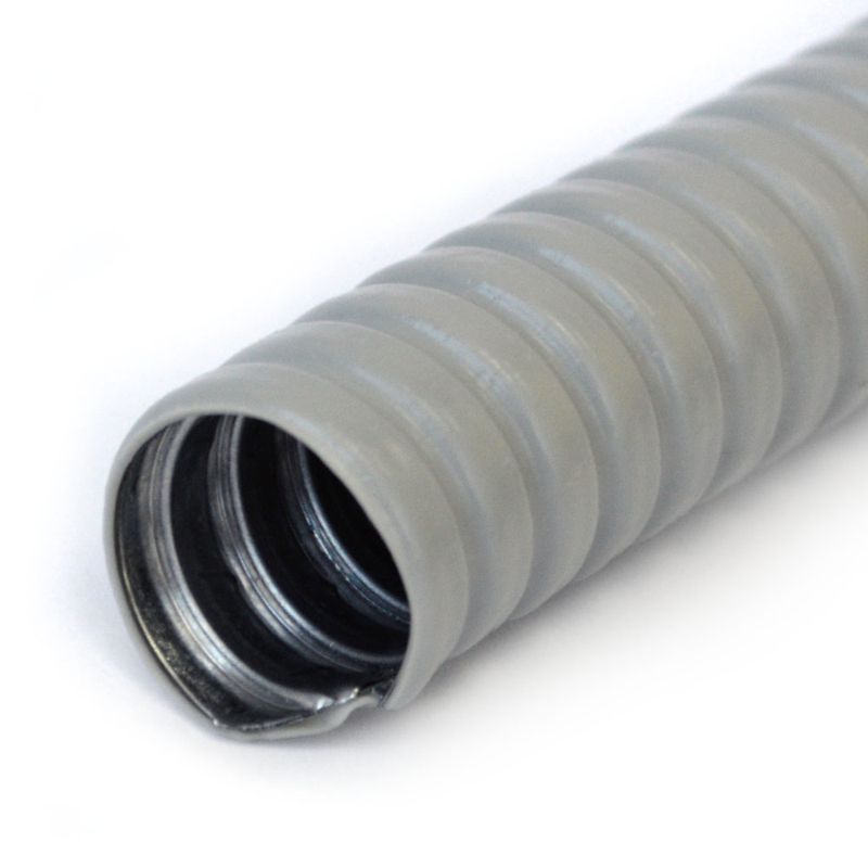 Металлорукав в ПВХ изоляции Р3-ЦП-НГ-10 сер. (уп.100м) Строитель PR04.0467