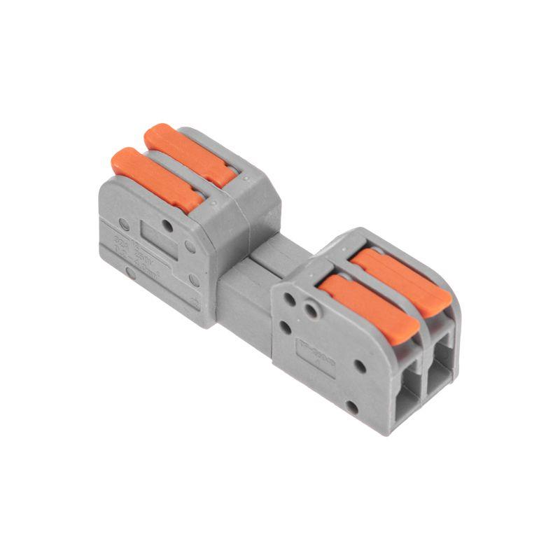 Клемма проходная разъемная СМК 222-422R 2п 0.2-2.5/4кв.мм сер. (блист.5шт) Rexant 07-5262-5