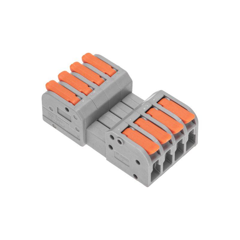 Клемма проходная разъемная СМК 222-424R 4п 0.2-2.5/4кв.мм сер. (блист.5шт) Rexant 07-5264-5