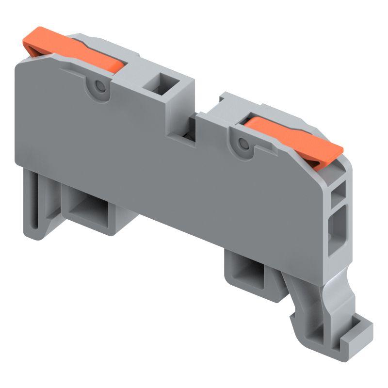 Клемма проходная СМК 222-221D/222-2411 (аналог 222-4111D) 1п на DIN-рейку 0.2-2.5кв.мм сер. (уп.60шт) Rexant 07-5289