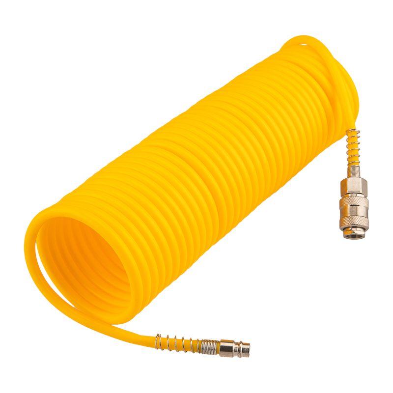 Шланг спиральный для компрессора с быстросъемным соединением 10м Kranz KR-16-1172