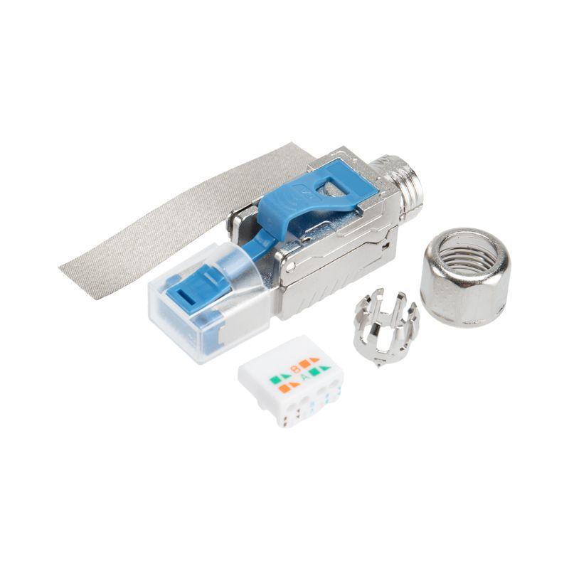 Разъем RJ45(8P8C) полевой заделки под витую пару FTP кат.6A 50микродюйм PRO Rexant 02-0373