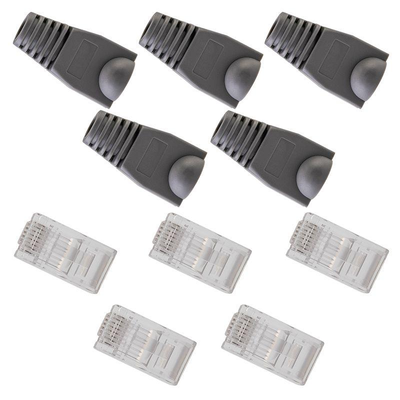 Набор разъемов сетевых №1 (5 разъемов UTP; 5 колпачков) (уп.5шт) Rexant 06-0071-A5