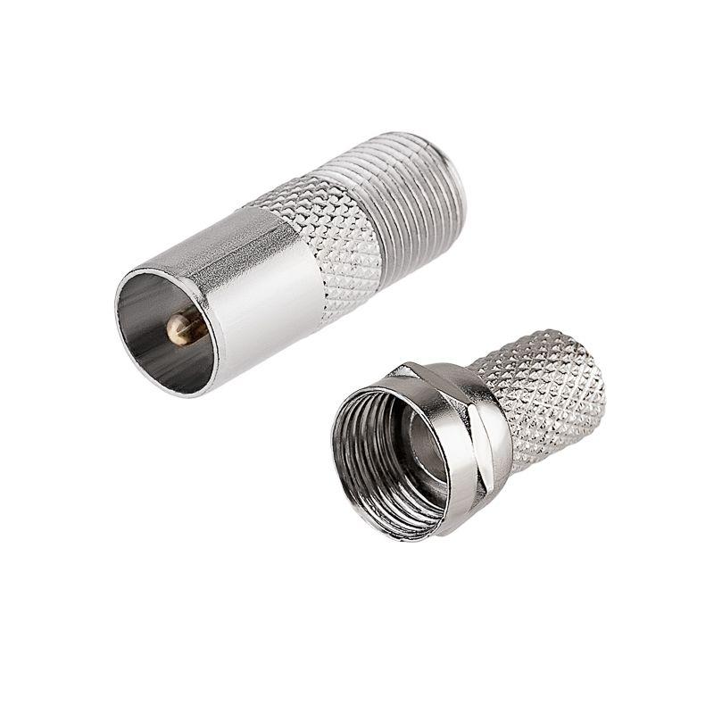 Набор разъемов антенных ТВ №10 (5 переходников гнездо F - штекер TV; 5 F-разъемов RG-6) (уп.5шт) PROCONNECT 05-4303-4-8