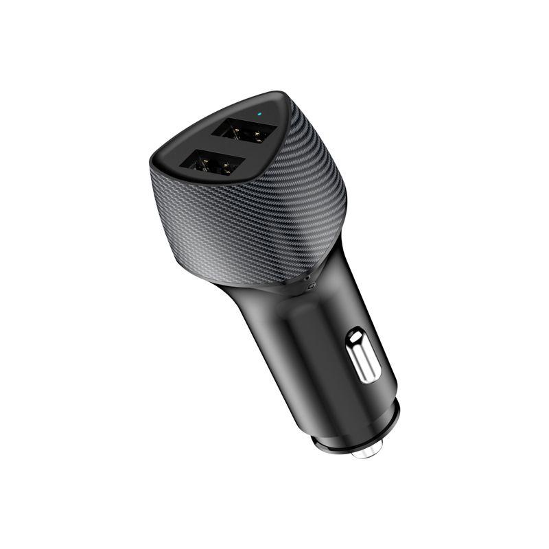 Устройство зарядное автомобильное с двумя портами USB-A QC 3.0 + USB-A 3.1A 18Вт со световой индикацией черн. Rexant 16-0240