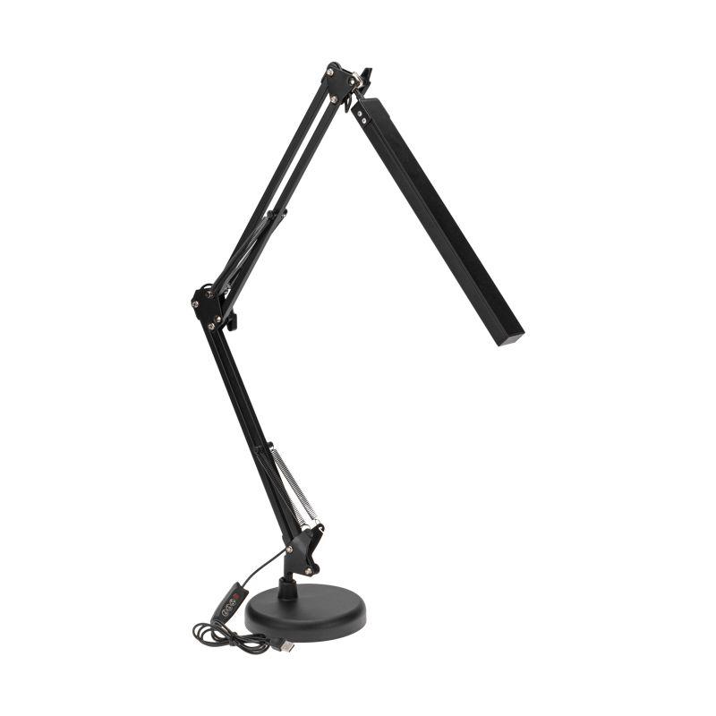 Светильник настольный LED 10Вт с 2 креплениями подставка и струбцина черн. Rexant 75-0225